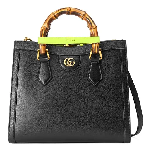 (WMNS) GUCCI Leather Diana Bamboo Knot Single-Shoulder Bag Small Black 660195-17QDT-1175