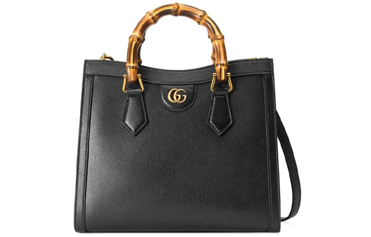(WMNS) GUCCI Leather Diana Bamboo Knot Single-Shoulder Bag Small Black 660195-17QDT-1175