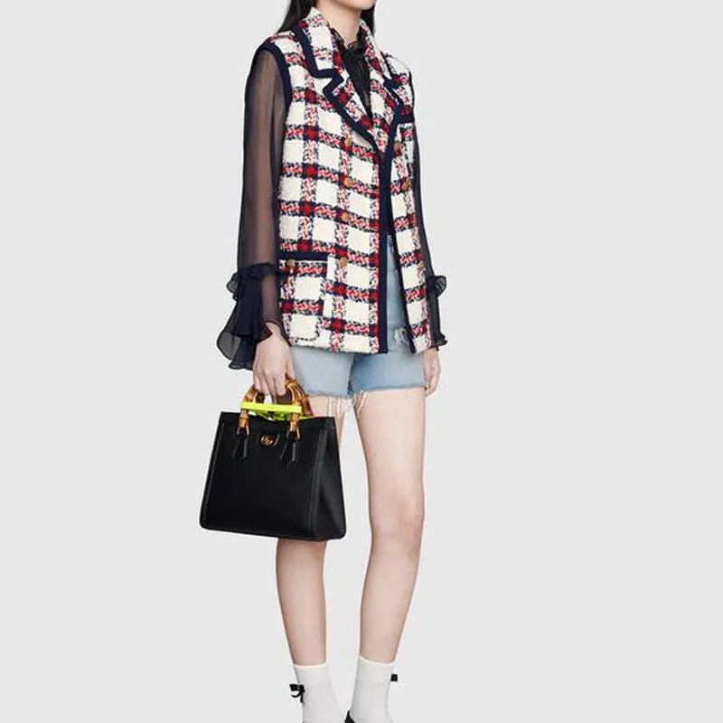 (WMNS) GUCCI Leather Diana Bamboo Knot Single-Shoulder Bag Small Black 660195-17QDT-1175