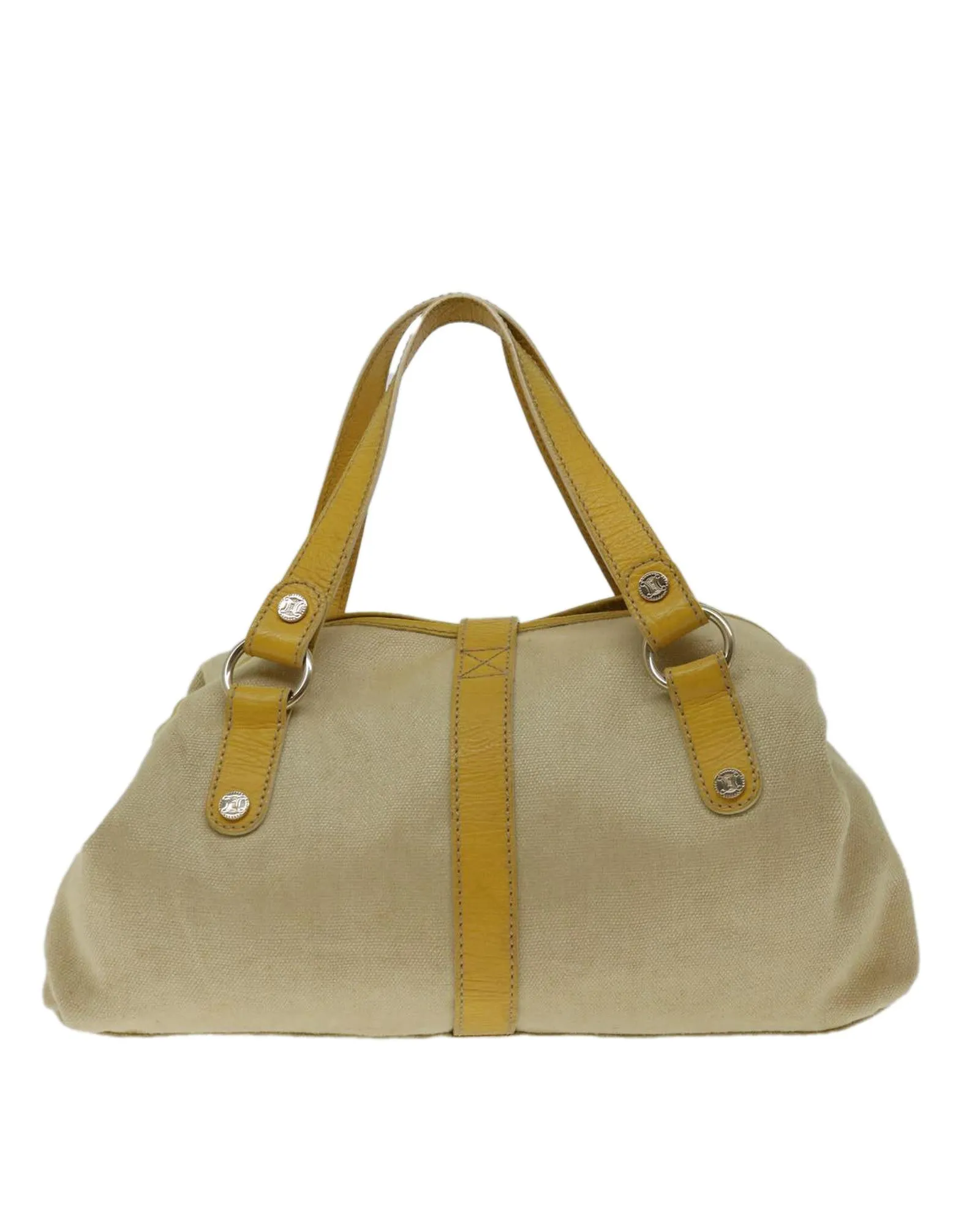 Yellow Canvas Hand Bag with Accessories and Serial Number