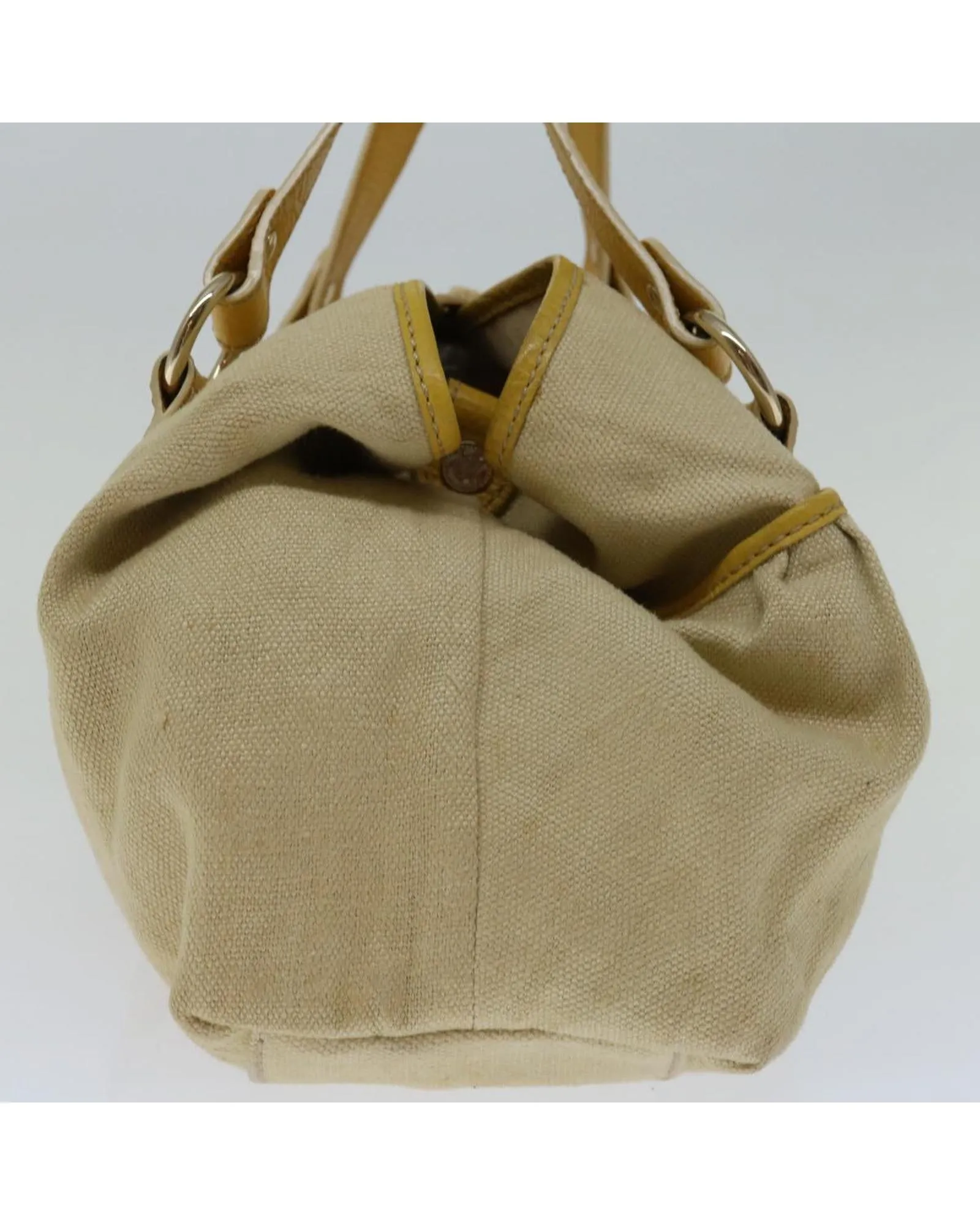 Yellow Canvas Hand Bag with Accessories and Serial Number
